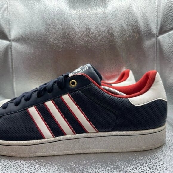 Size 13 Adidas Superstar Perforated Multicolor Mens Low Top Sneaker Shoes C76022 - Picture 6 of 9